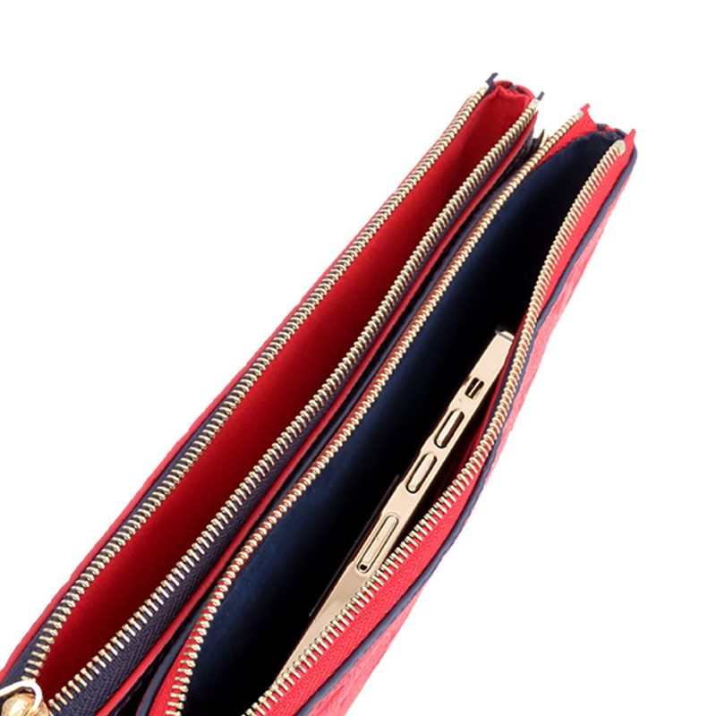 Louis Vuitton Double Zip Pochette Blue Red Monogram Empreinte - Logoexplore - Image 4