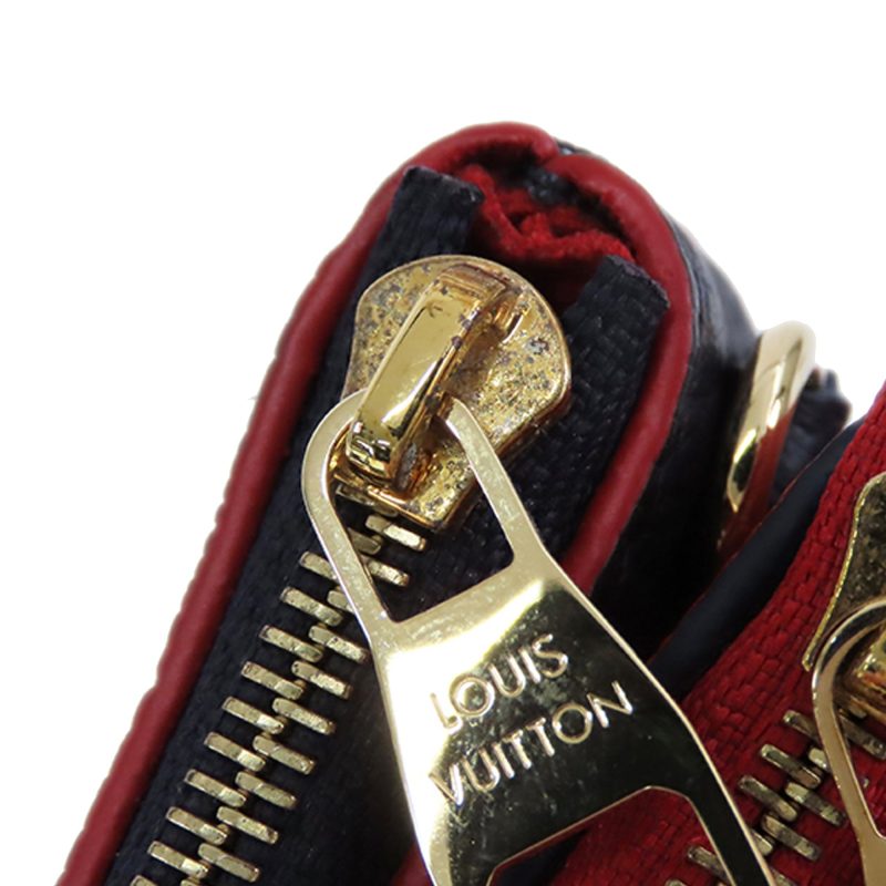 Louis Vuitton Double Zip Pochette Blue Red Monogram Empreinte - Logoexplore - Image 9