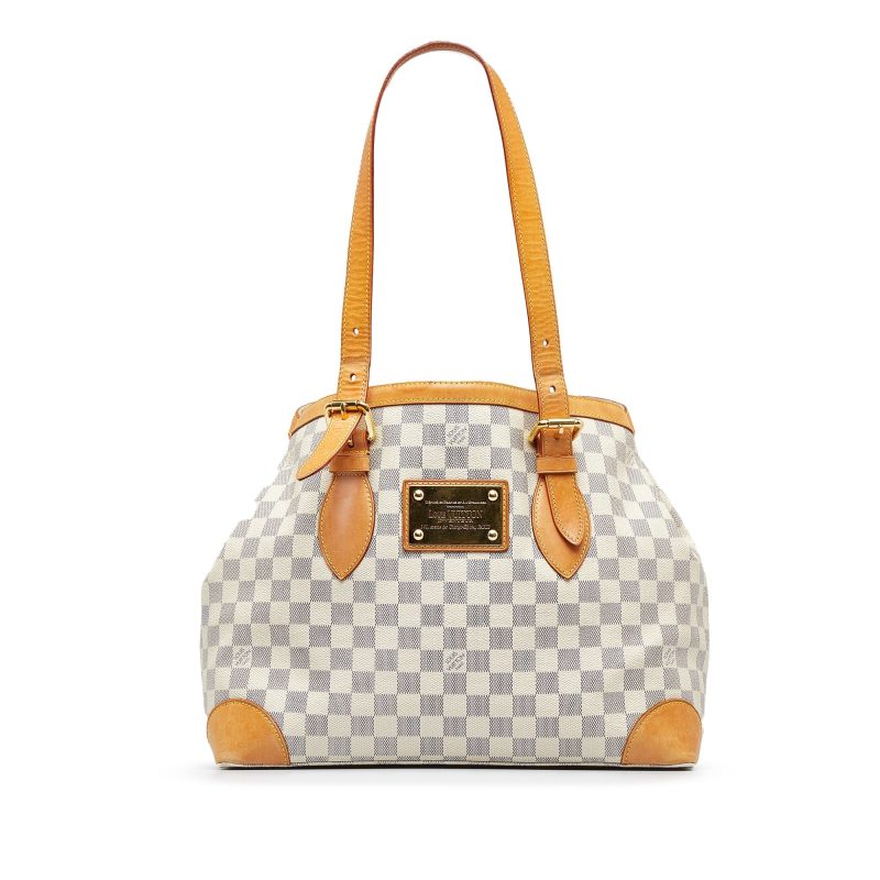 LOUIS VUITTON Damier Azur Hampstead MM Tote Bag - Logoexplore