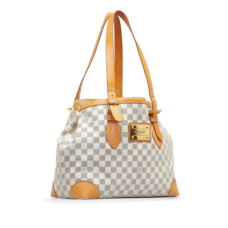 LOUIS VUITTON Damier Azur Hampstead MM Tote Bag - Logoexplore - Image 2