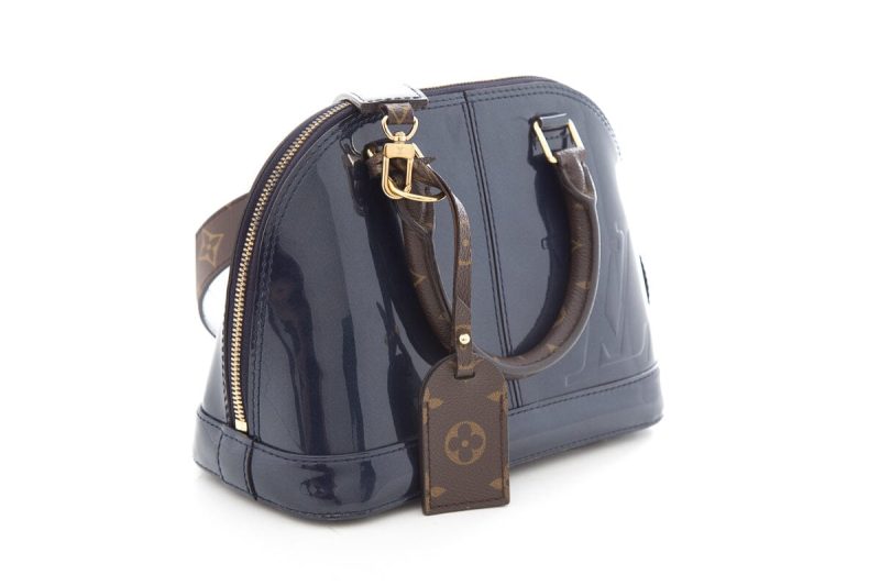 Louis Vuitton Blue & Brown Vernis Lisse BB Alma Handle Bag - Logoexplore - Image 3