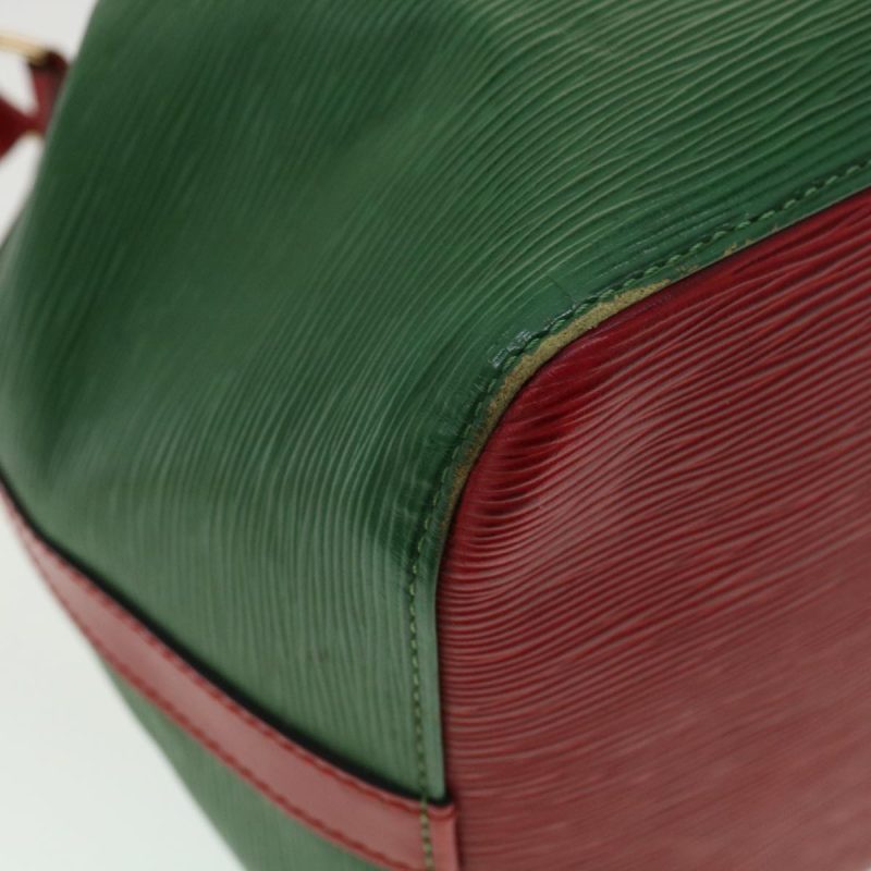 LOUIS VUITTON Epi Petit Noe Bicolor Shoulder Bag Green Red M44147 LV ai476 - Logoexplore - Image 9