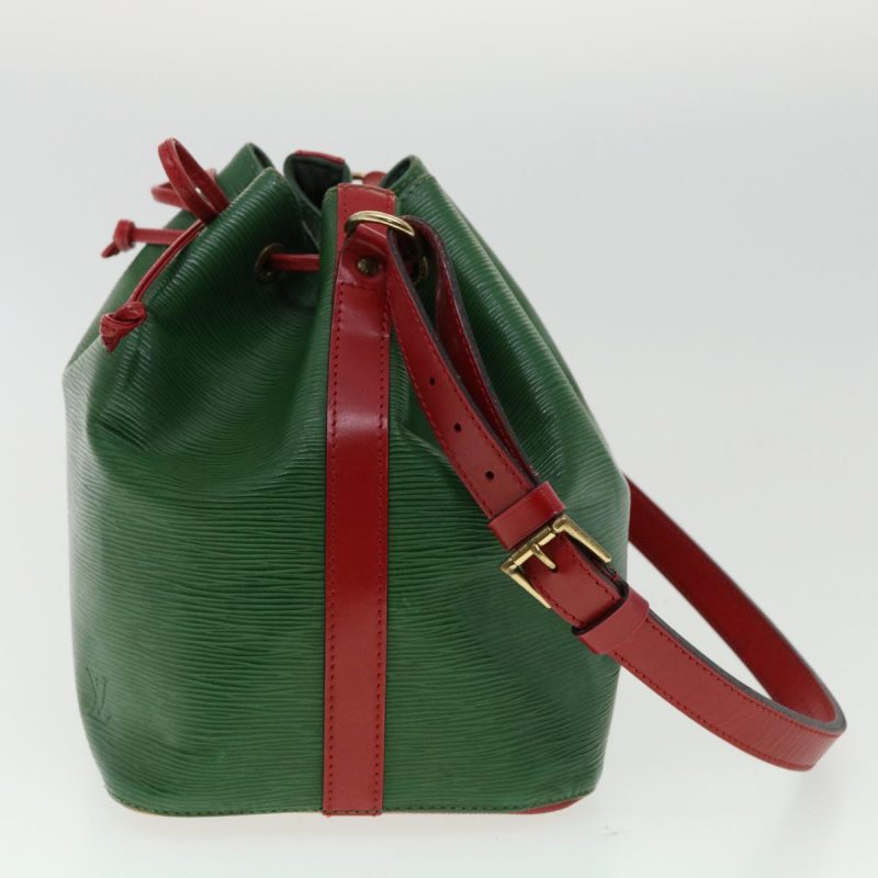 LOUIS VUITTON Epi Petit Noe Bicolor Shoulder Bag Green Red M44147 LV ai476 - Logoexplore - Image 4