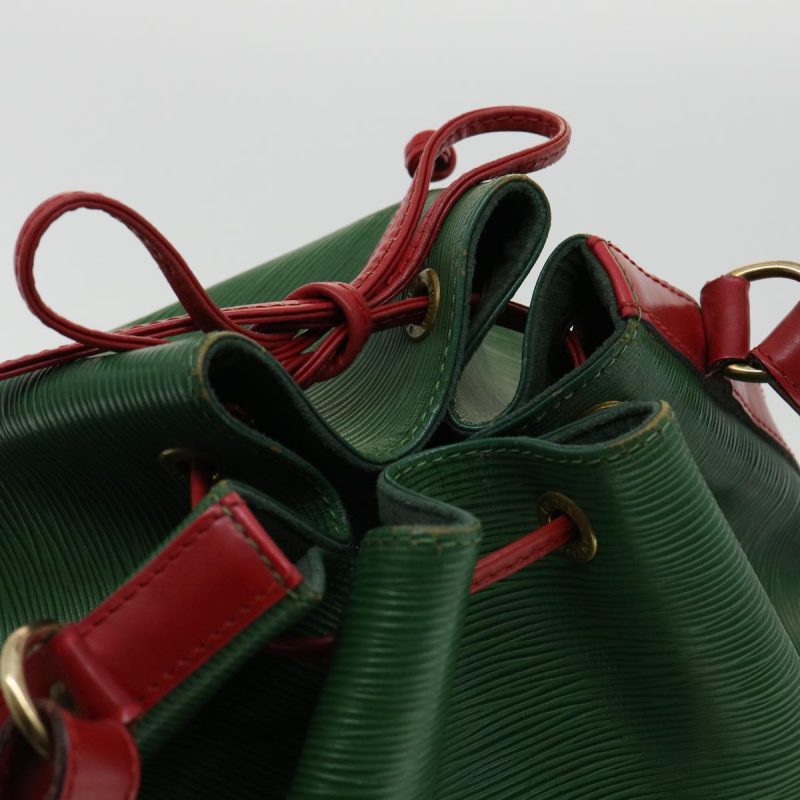 LOUIS VUITTON Epi Petit Noe Bicolor Shoulder Bag Green Red M44147 LV ai476 - Logoexplore - Image 6