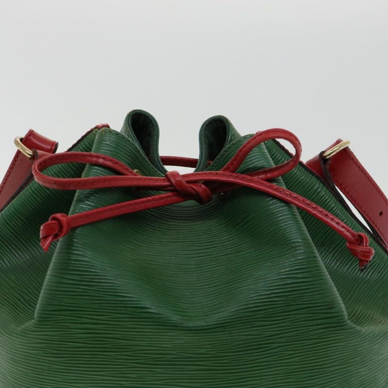 LOUIS VUITTON Epi Petit Noe Bicolor Shoulder Bag Green Red M44147 LV ai476 - Logoexplore - Image 7