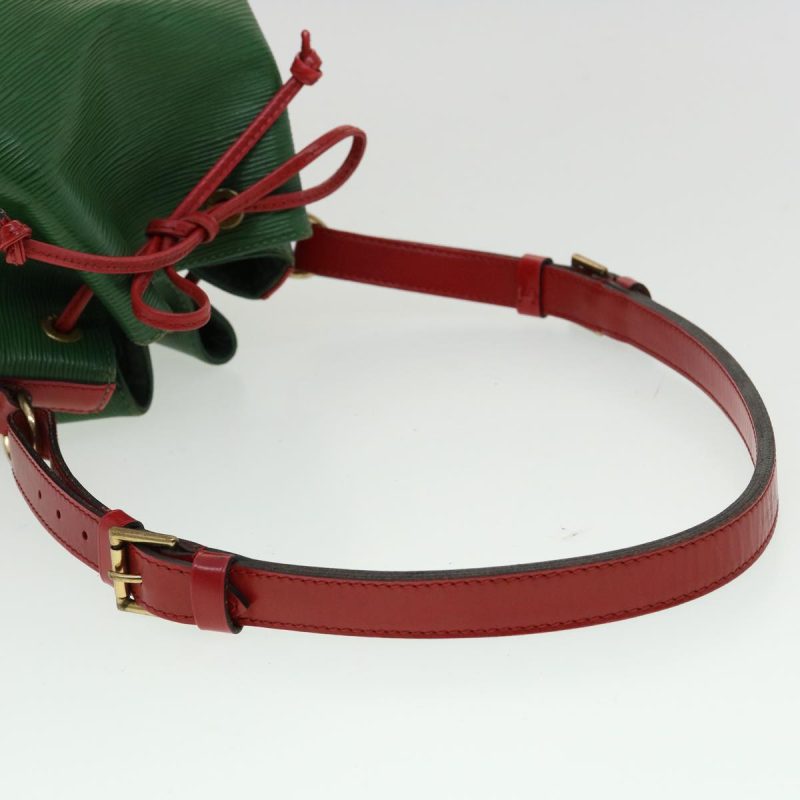 LOUIS VUITTON Epi Petit Noe Bicolor Shoulder Bag Green Red M44147 LV ai476 - Logoexplore - Image 8