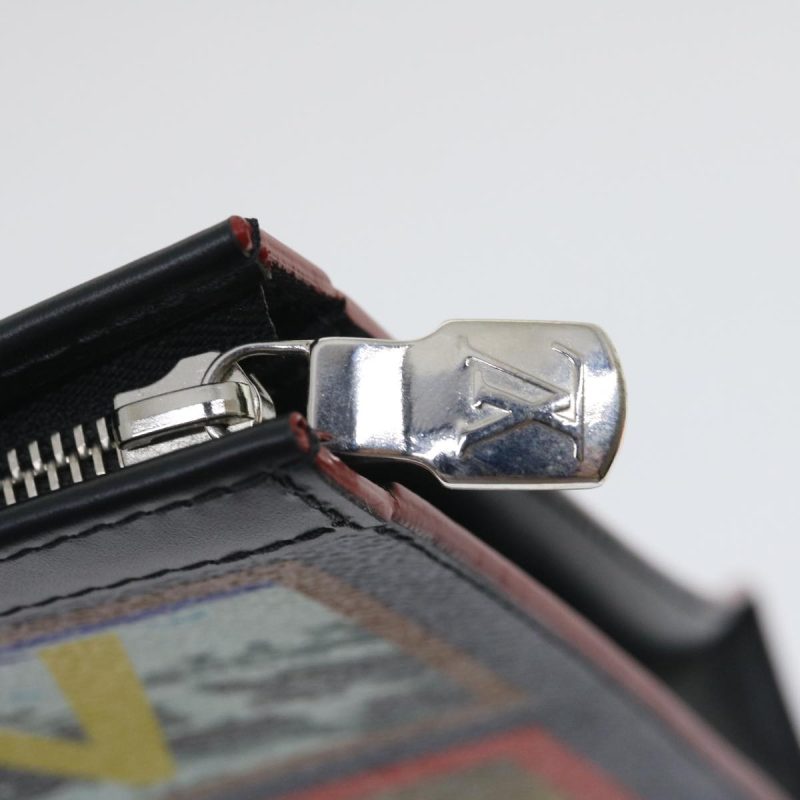 LOUIS VUITTON Damier Graphite Pochette Voyage MM Clutch Bag N60134 Auth ak169A - Logoexplore - Image 9