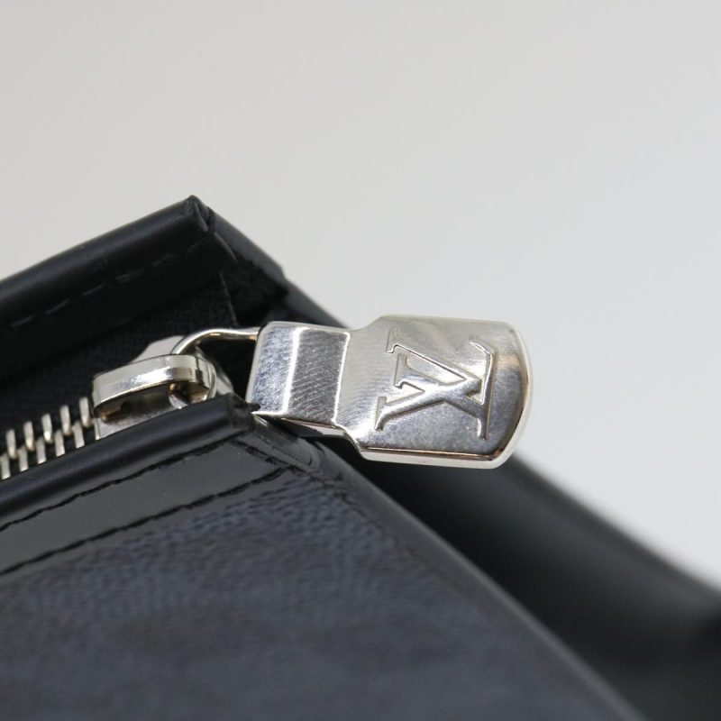 LOUIS VUITTON Damier Graphite Pochette Voyage MM Clutch Bag N63510 Auth ak170A - Logoexplore - Image 8
