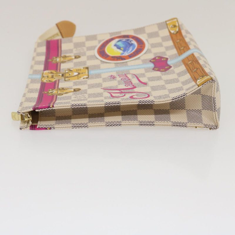 LOUIS VUITTON Damier Azur Poche Toilette 26 Pouch M41438 ak181 - Logoexplore - Image 4