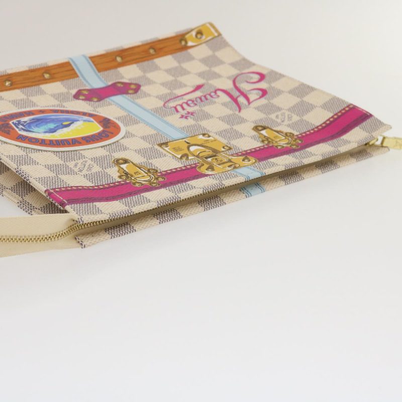 LOUIS VUITTON Damier Azur Poche Toilette 26 Pouch M41438 ak181 - Logoexplore - Image 5