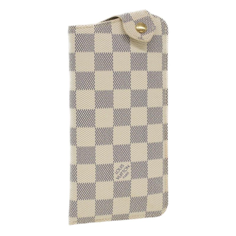 LOUIS VUITTON Damier Azur Etui A Lunettes MM Glasses Case N60025 am3770 - Logoexplore