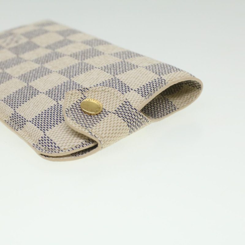 LOUIS VUITTON Damier Azur Etui A Lunettes MM Glasses Case N60025 am3770 - Logoexplore - Image 5