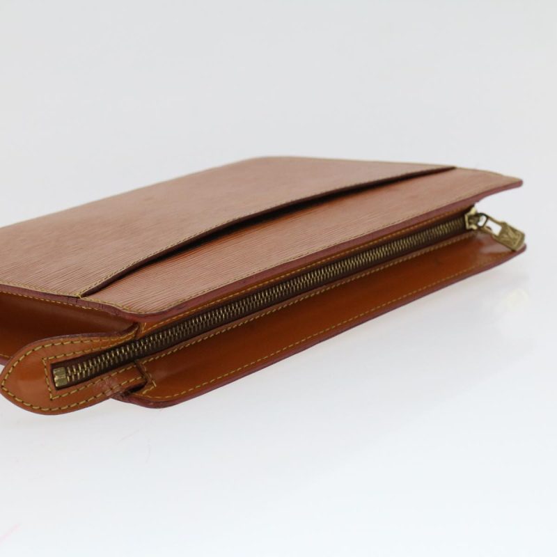 LOUIS VUITTON Epi Pochette Homme Clutch Bag Brown M52528 LV  am4447 - Logoexplore - Image 5