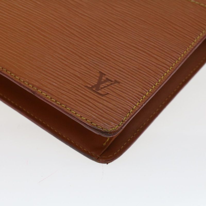 LOUIS VUITTON Epi Pochette Homme Clutch Bag Brown M52528 LV  am4447 - Logoexplore - Image 7