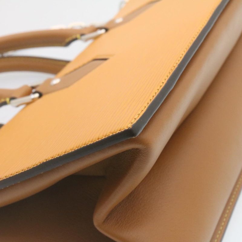 LOUIS VUITTON Epi San Fran Sac Tricot Hand Bag 2way Yellow M52805 Auth ar6465A - Logoexplore - Image 9