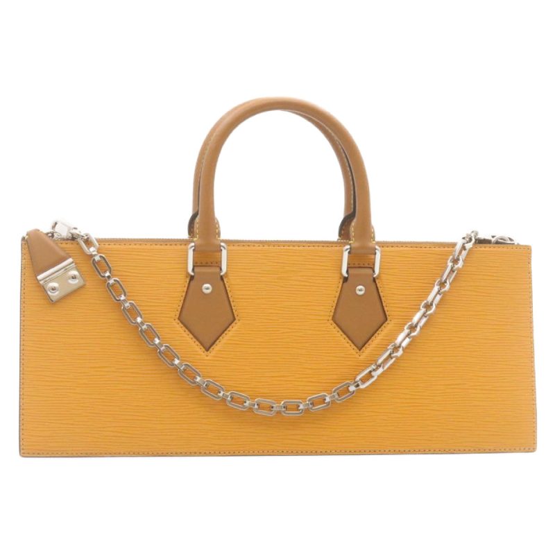 LOUIS VUITTON Epi San Fran Sac Tricot Hand Bag 2way Yellow M52805 Auth ar6465A - Logoexplore