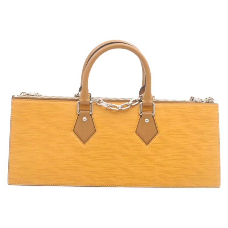 LOUIS VUITTON Epi San Fran Sac Tricot Hand Bag 2way Yellow M52805 Auth ar6465A - Logoexplore - Image 2