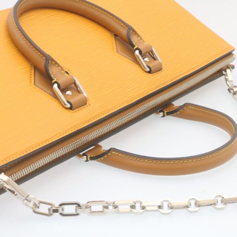LOUIS VUITTON Epi San Fran Sac Tricot Hand Bag 2way Yellow M52805 Auth ar6465A - Logoexplore - Image 6