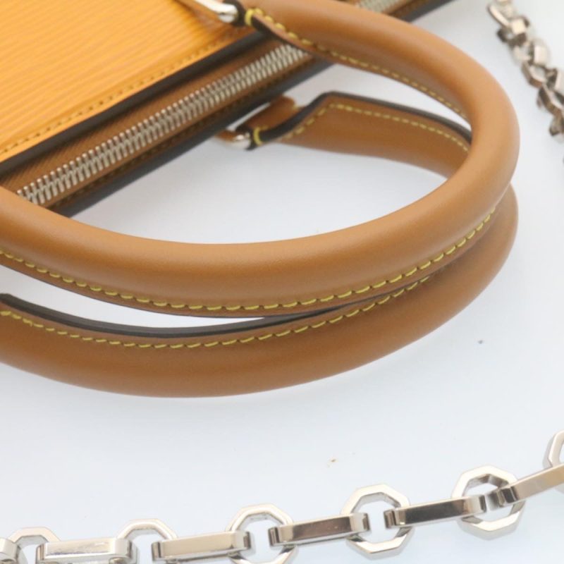 LOUIS VUITTON Epi San Fran Sac Tricot Hand Bag 2way Yellow M52805 Auth ar6465A - Logoexplore - Image 7