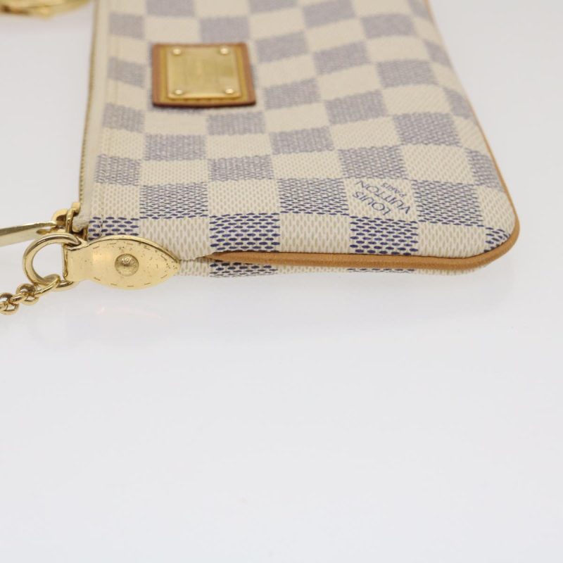 LOUIS VUITTON Damier Azur Pochette Mira MM Accessory Pouch N60027 LV am478bA - Logoexplore - Image 4