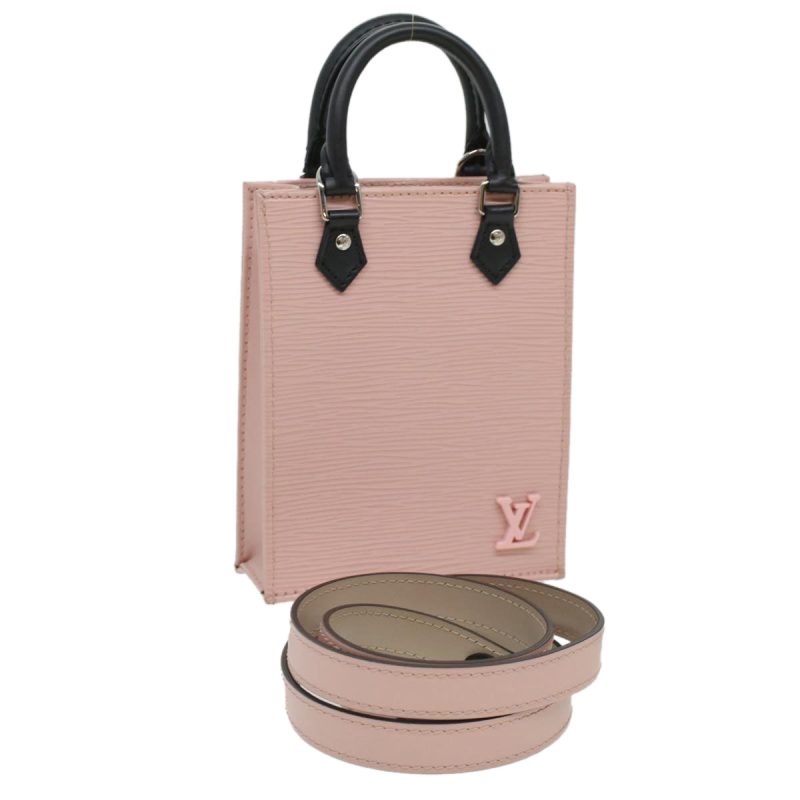 LOUIS VUITTON Epi Petit Sac Plat Hand Bag 2way Rose Ballerine M69575 bs3088A - Logoexplore