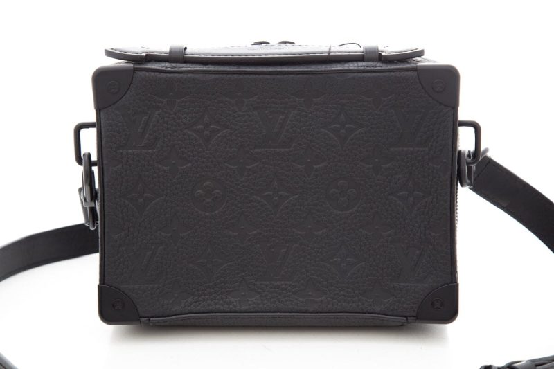 Louis Vuitton Black Embossed Handle Soft Trunk Handbag - Logoexplore - Image 4