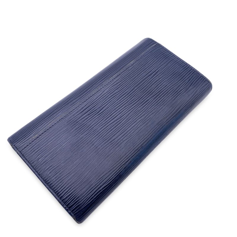 LOUIS VUITTON Blue Epi Leather Long Continental Sarah Wallet - Logoexplore - Image 4