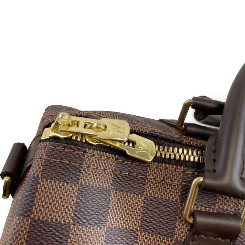 LOUIS VUITTON Excellent Damier Ebene Speedy Bandouliere 30 Brown Handbag - Logoexplore - Image 7