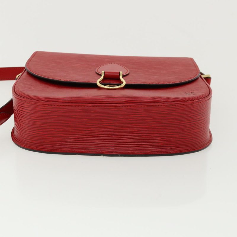 LOUIS VUITTON Epi Saint Cloud GM Shoulder Bag Red M52197 LV ep218 - Logoexplore - Image 5
