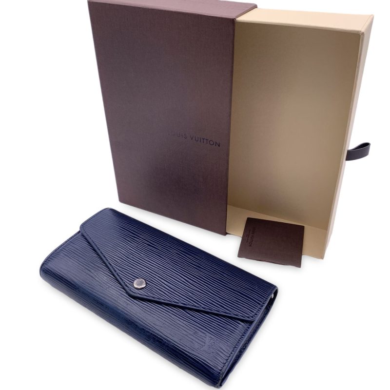 LOUIS VUITTON Blue Epi Leather Long Continental Sarah Wallet - Logoexplore - Image 2