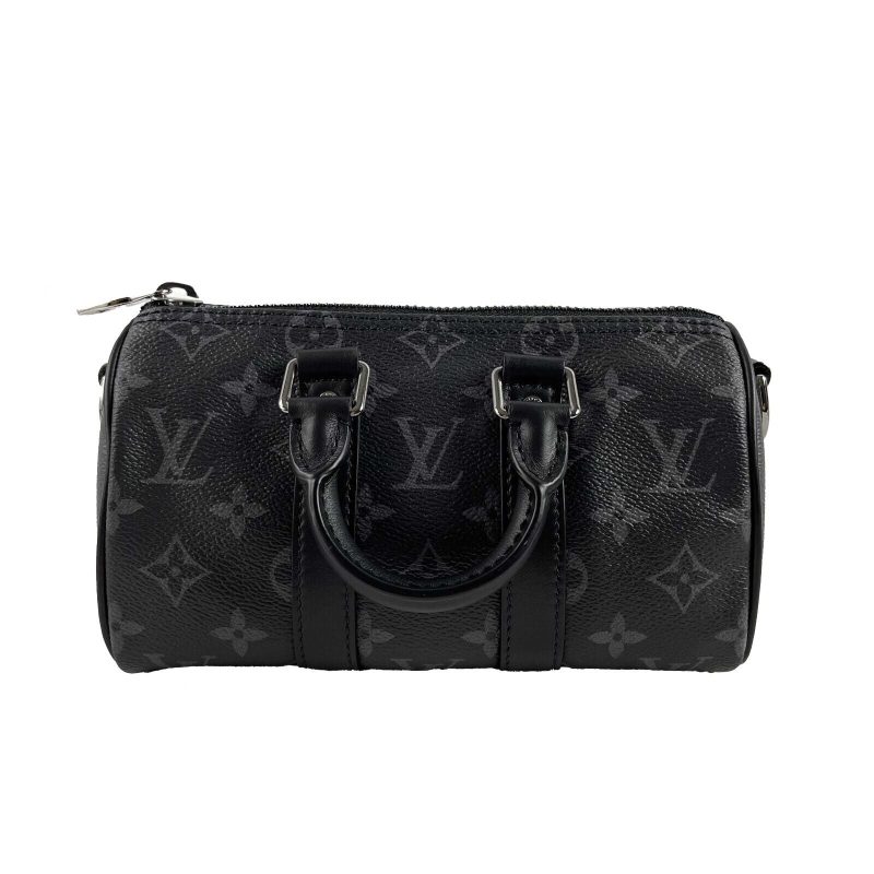LOUIS VUITTON Excellent Reverse Monogram Eclipse Keepall XS Black Crossbody Bag - Logoexplore - Image 3