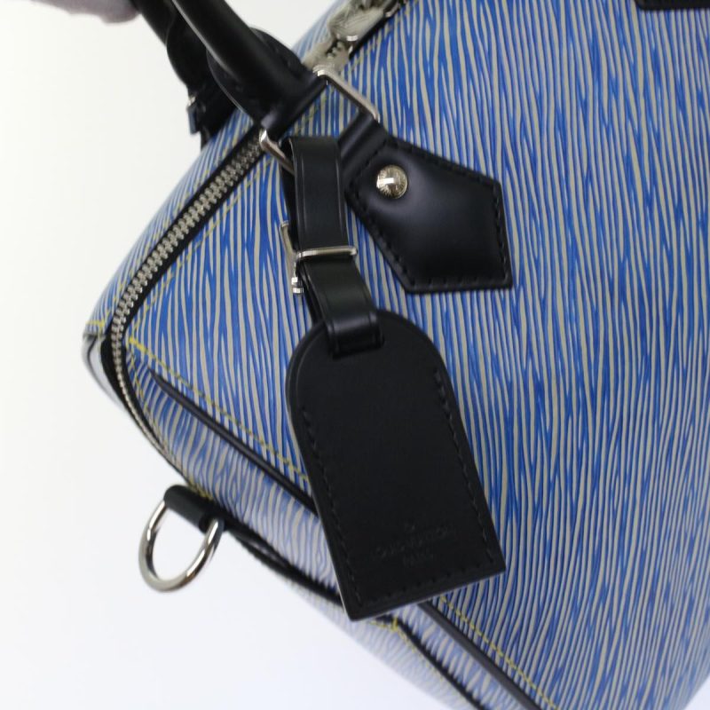 LOUIS VUITTON Epi Speedy Bandouliere 25 Hand Bag Blue M51280 fm2466 - Logoexplore - Image 9