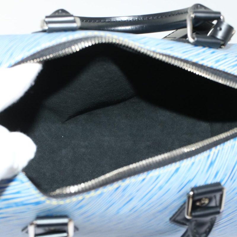 LOUIS VUITTON Epi Speedy Bandouliere 25 Hand Bag Blue M51280 fm2466 - Logoexplore - Image 10