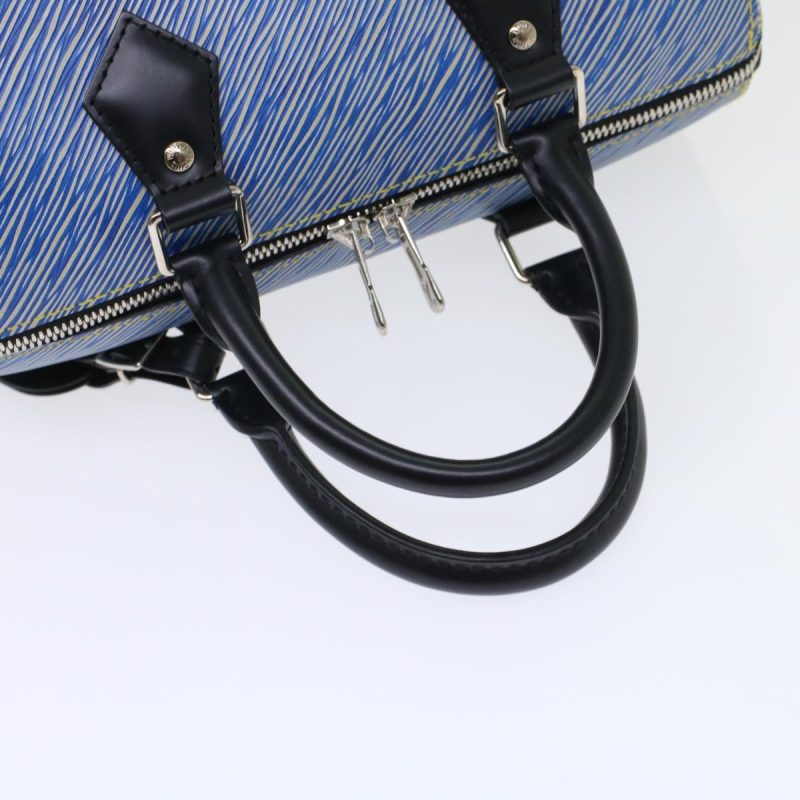 LOUIS VUITTON Epi Speedy Bandouliere 25 Hand Bag Blue M51280 fm2466 - Logoexplore - Image 7