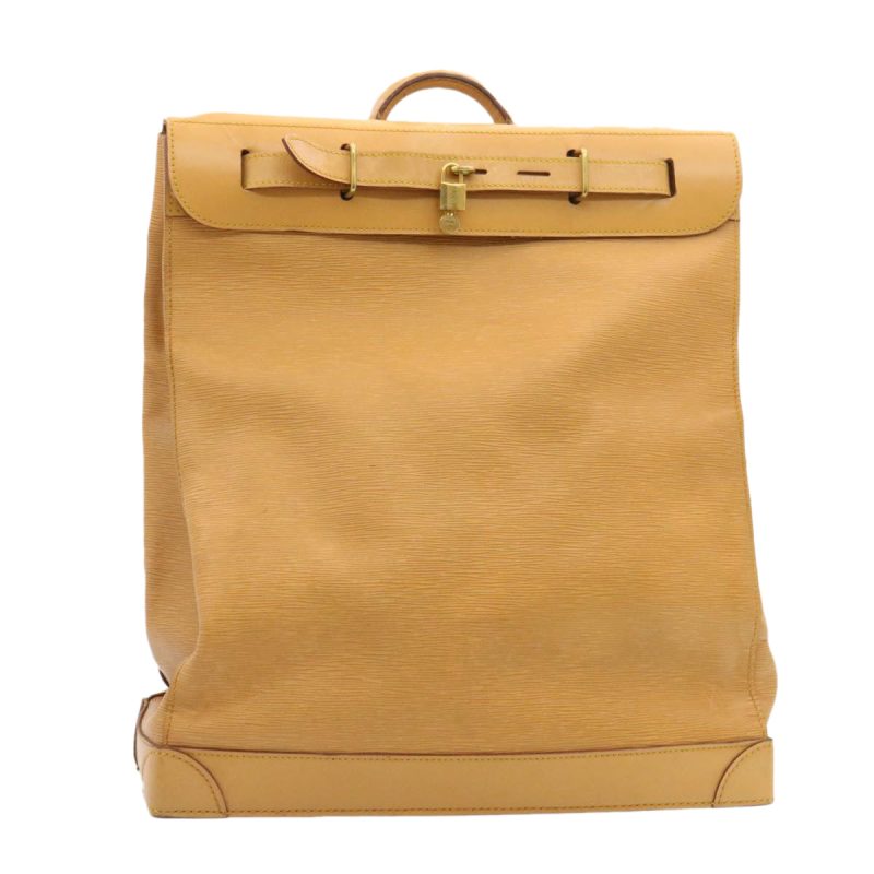 LOUIS VUITTON Epi Steamer Bag Boston Bag Beige LV  am1805g - Logoexplore