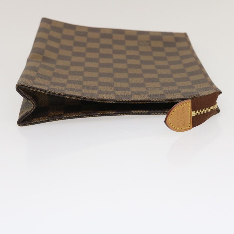 LOUIS VUITTON Damier Ebene Poche Toilette 26 Pouch N47543 LV am2487g - Logoexplore - Image 3