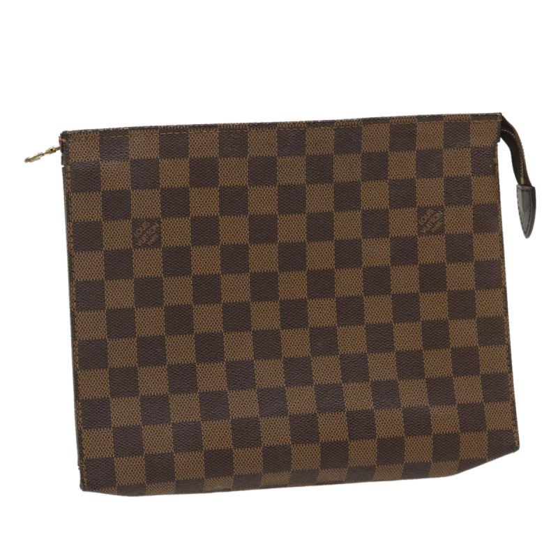 LOUIS VUITTON Damier Ebene Poche Toilette 26 Pouch N47543 LV  ai636 - Logoexplore