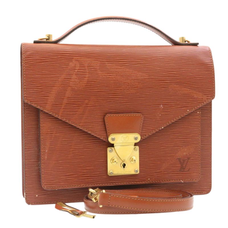 LOUIS VUITTON Epi Monceau Hand Bag Brown M52123 LV  ai619 - Logoexplore