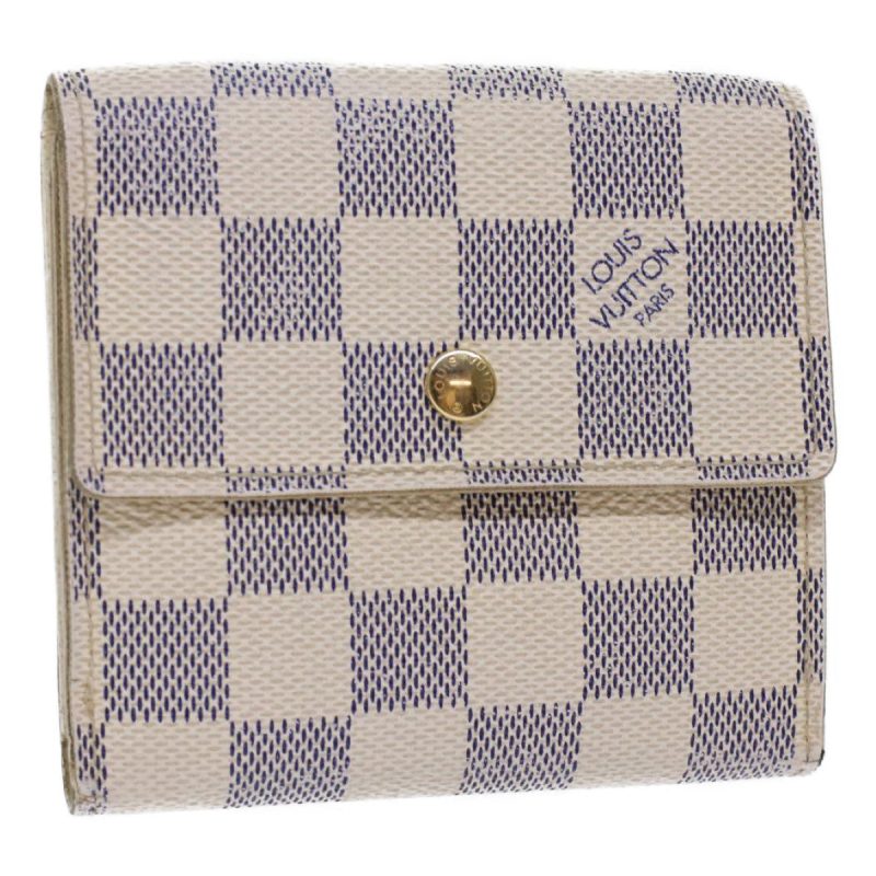 LOUIS VUITTON Damier Azur Portefeuille Elise Trifold Wallet N61733 Auth ki3214 - Logoexplore