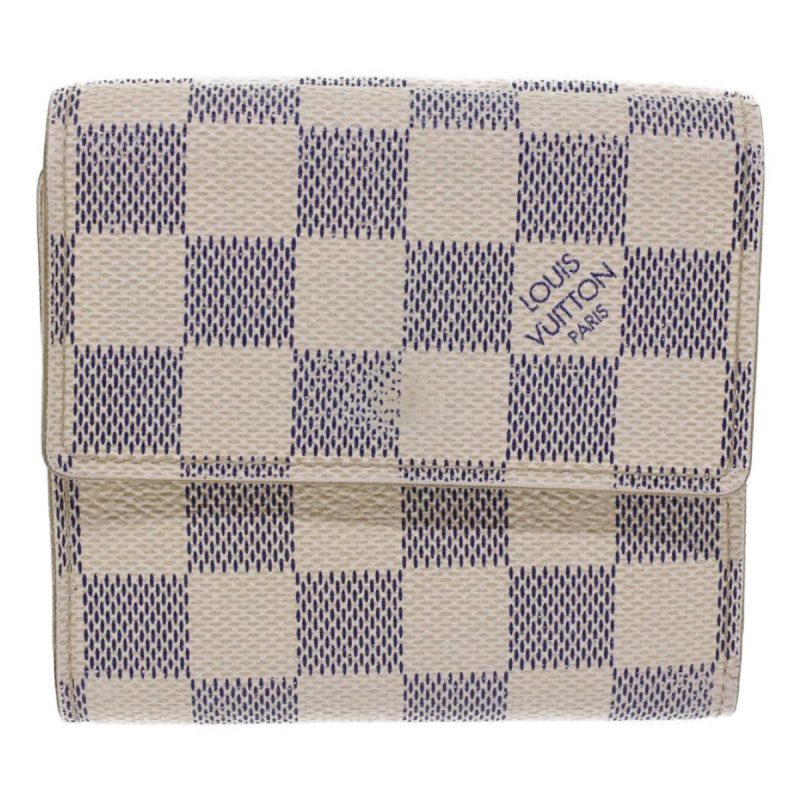 LOUIS VUITTON Damier Azur Portefeuille Elise Trifold Wallet N61733 Auth ki3214 - Logoexplore - Image 2