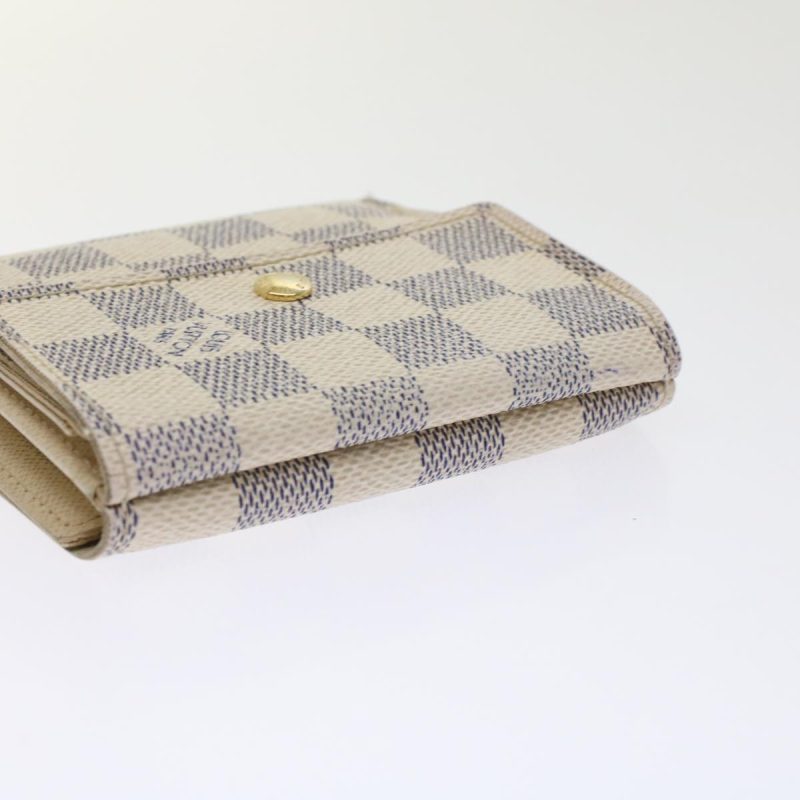 LOUIS VUITTON Damier Azur Portefeuille Elise Trifold Wallet N61733 Auth ki3214 - Logoexplore - Image 5