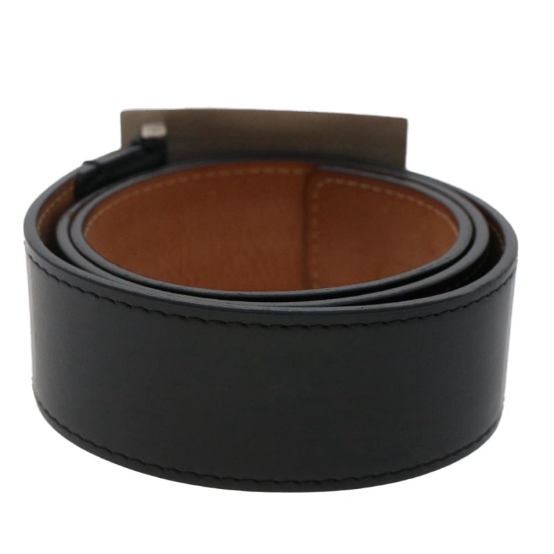 LOUIS VUITTON Ceinture jeans Belt Leather 29.5"-33.5" Black M6812 Auth ki3282 - Logoexplore - Image 3