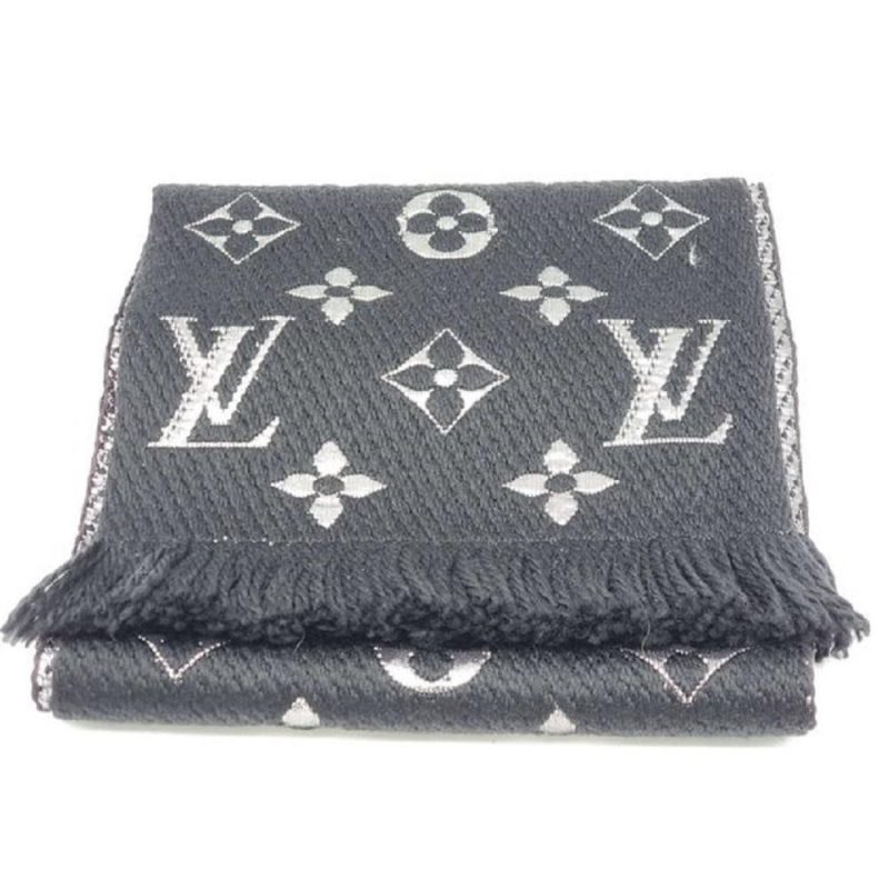 Louis Vuitton Black Logomania Shine Scarf Brand New - Logoexplore - Image 8
