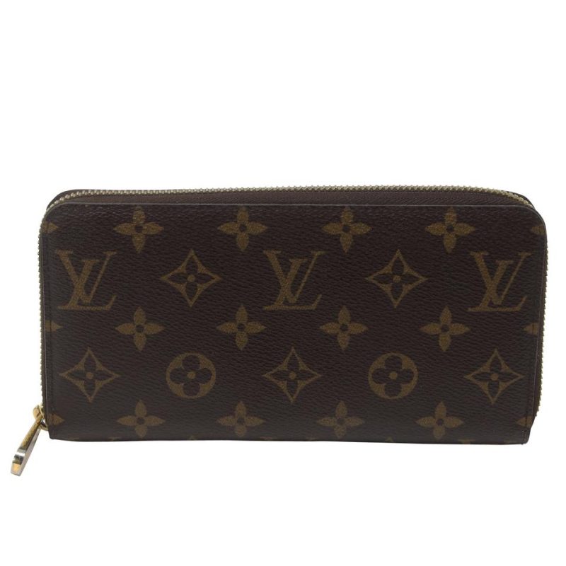 Louis Vuitton Brown Monogram Coated Canvas Zippy Zip Around Wallet - Logoexplore