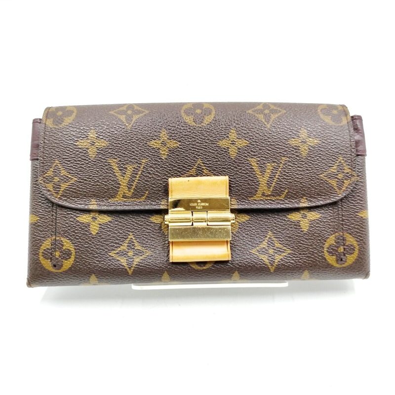 Louis Vuitton Brown Monogram Long Wallet - Logoexplore