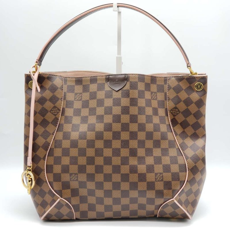 Louis Vuitton Caissa Hobo Rose Ballerine Damier Shoulder Bag - Logoexplore
