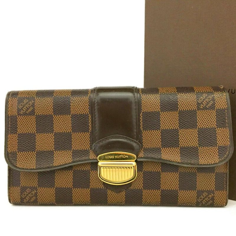 Louis Vuitton Damier Sistina Long Bifold Wallet / Clutch - Logoexplore