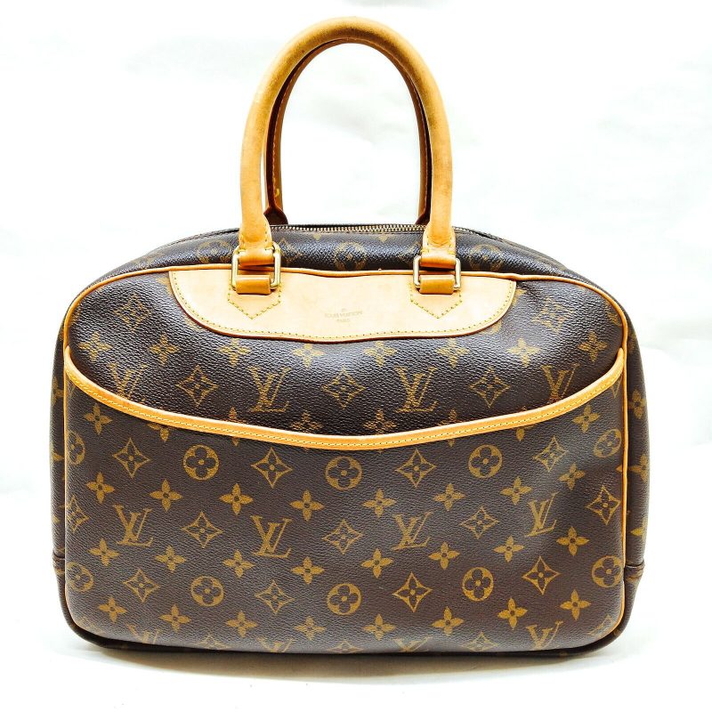 Louis Vuitton Deauville Brown Monogram Hand Bag - Logoexplore