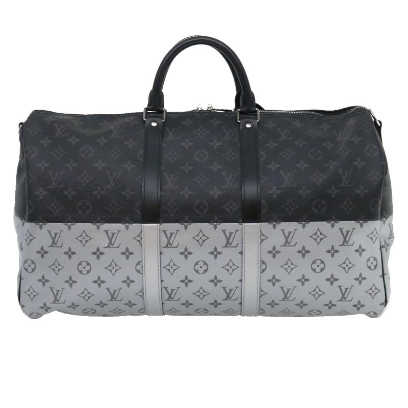 LOUIS VUITTON Eclipse Split Keepall Bandouliere 50 Boston Bag M43817 Auth lt450A - Logoexplore - Image 2