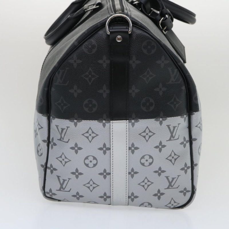 LOUIS VUITTON Eclipse Split Keepall Bandouliere 50 Boston Bag M43817 Auth lt450A - Logoexplore - Image 4